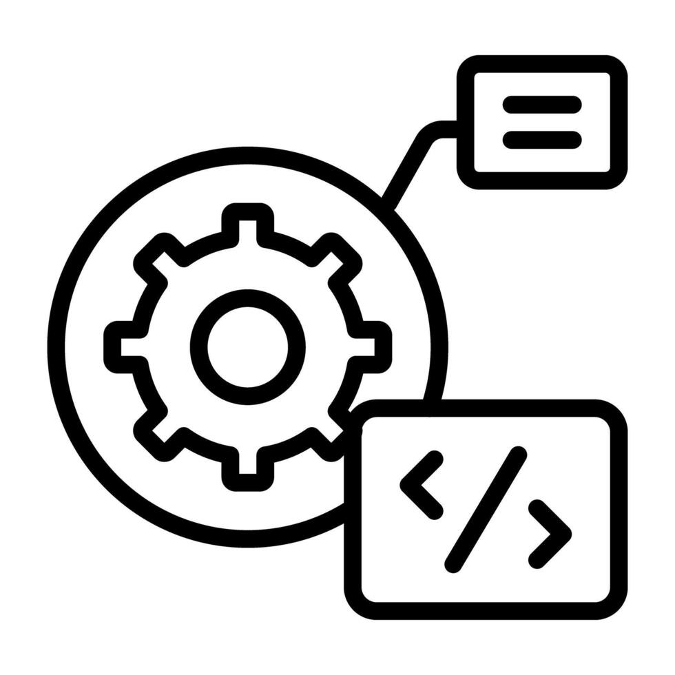 Unique design icon of coding development vector