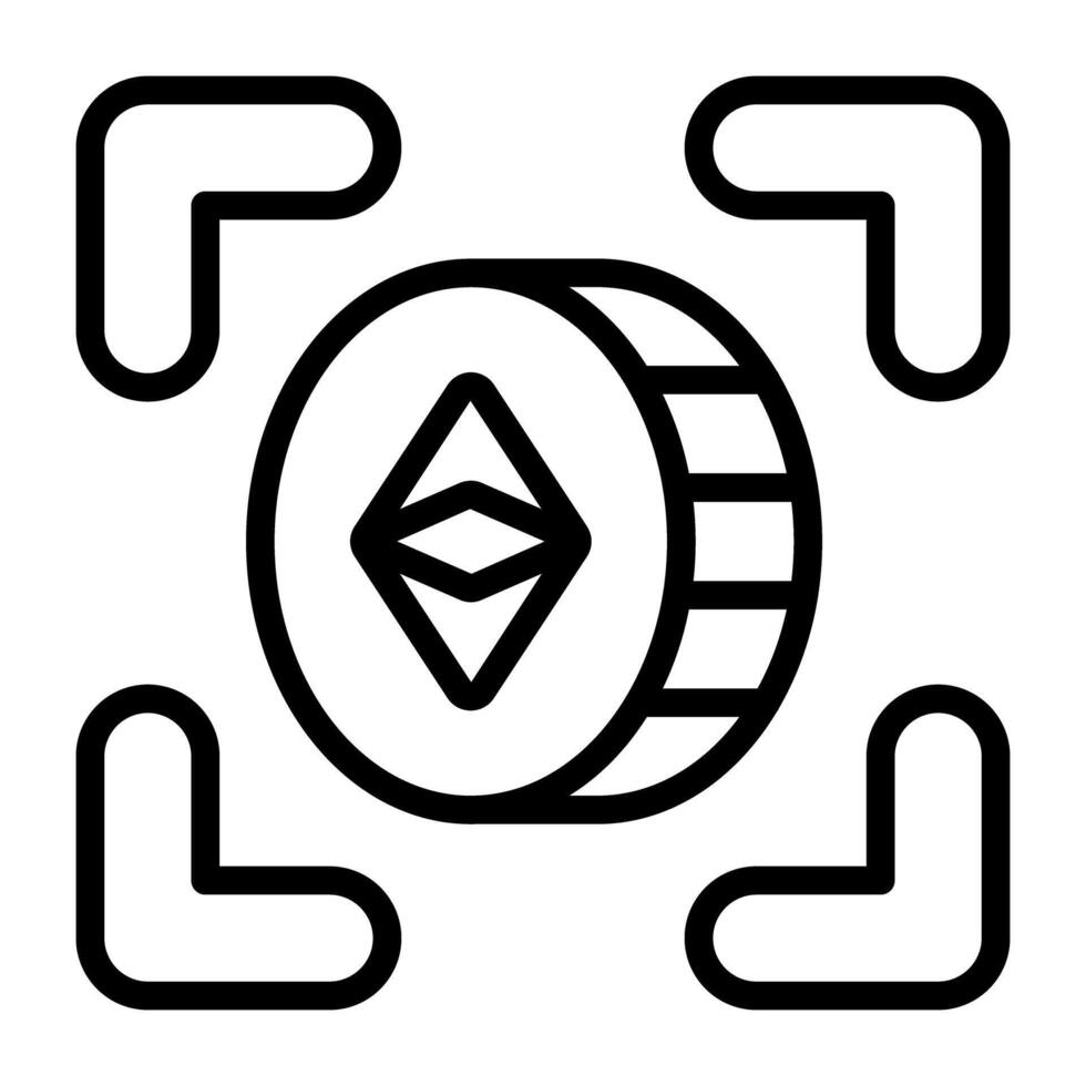 Creative design of ethereum scan vector