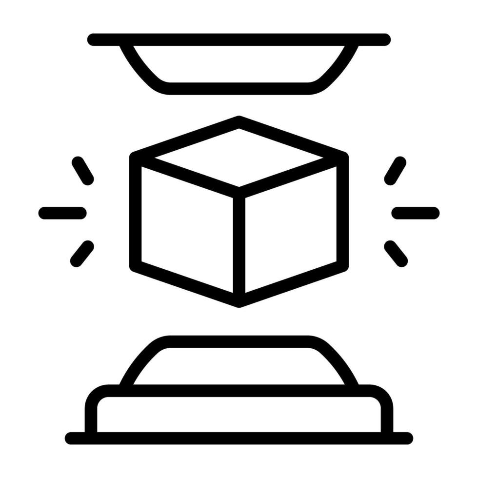 Editable design icon of 3d cube vector