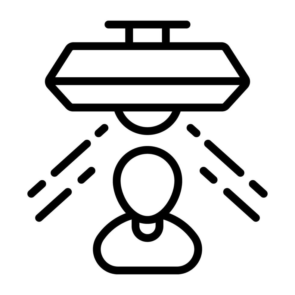 Trendy design of user hologram, linear editable icon vector