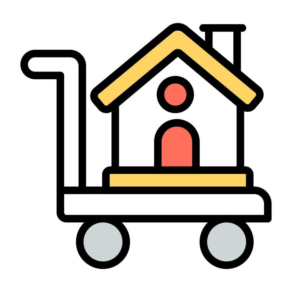 Modern design icon of moving home vector