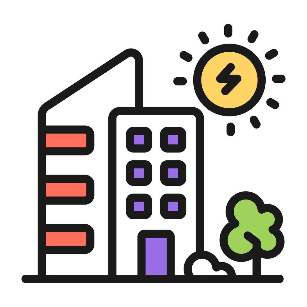 Premium design icon of city building vector