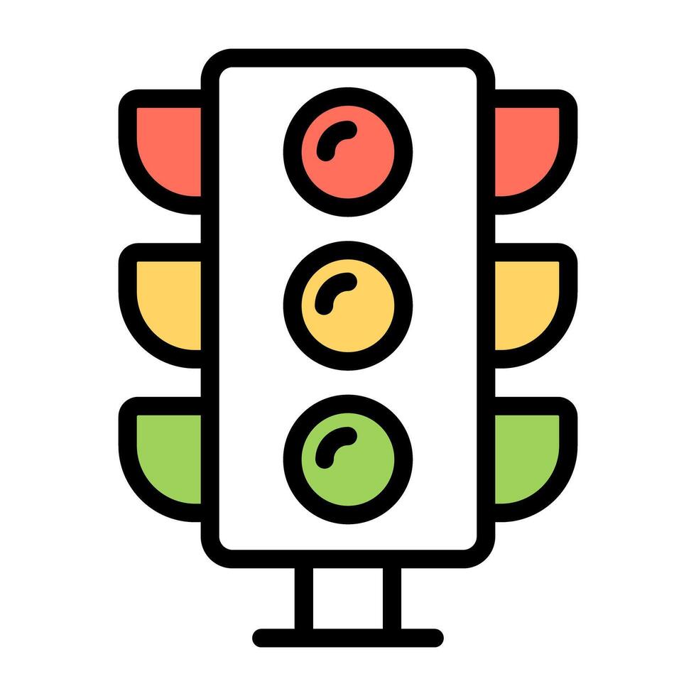 An icon design of traffic lights vector