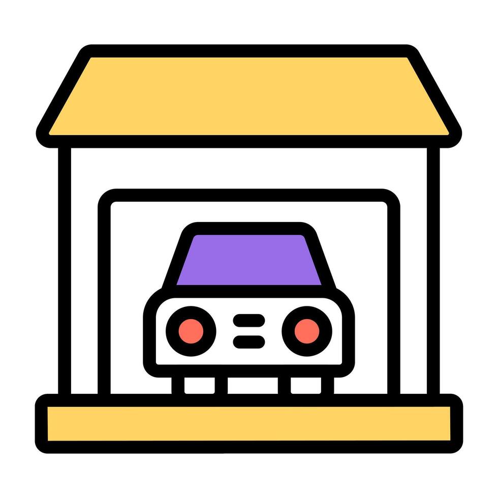 Premium download icon of garage vector
