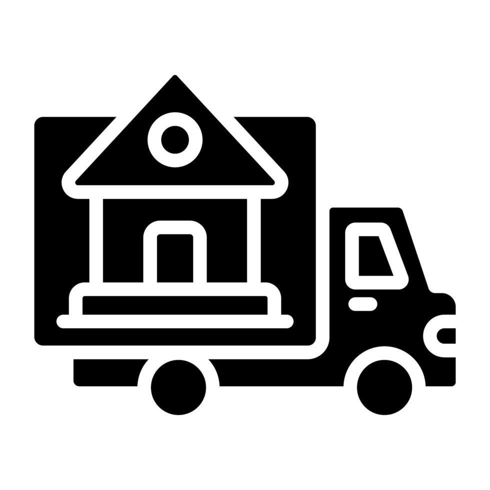 Modern design icon of moving home vector