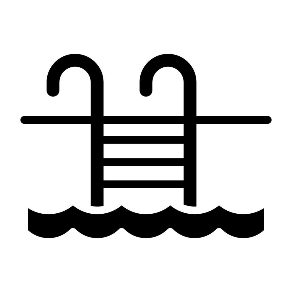 Editable design icon of swimming pool vector