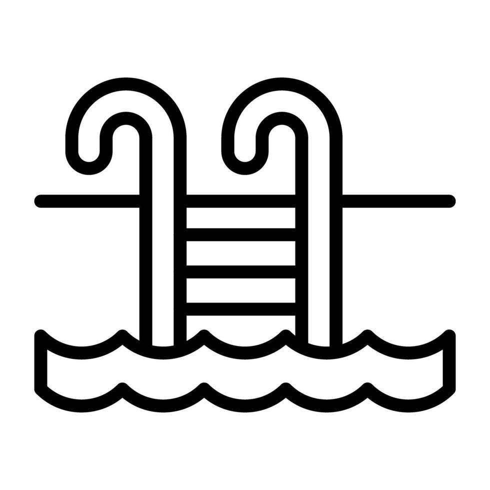 Editable design icon of swimming pool vector