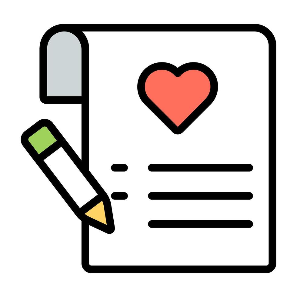 A beautiful design icon of wish list vector
