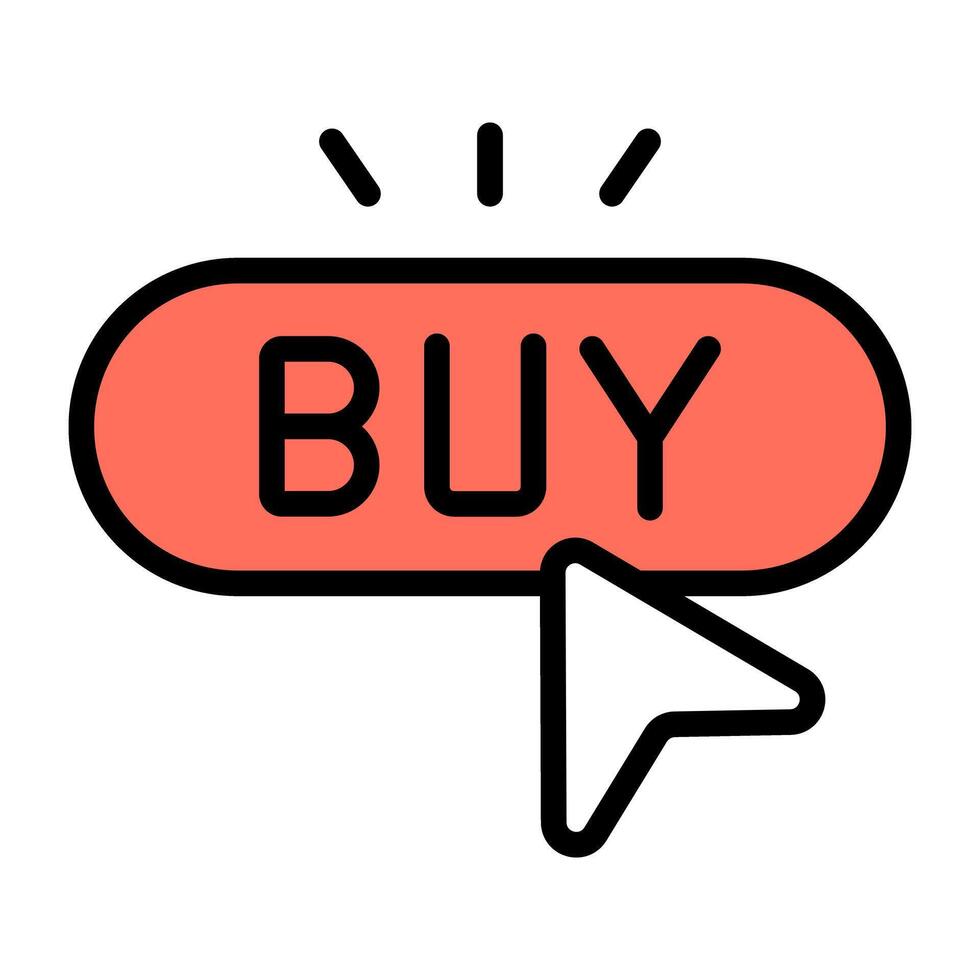 Modern design icon of buy button vector