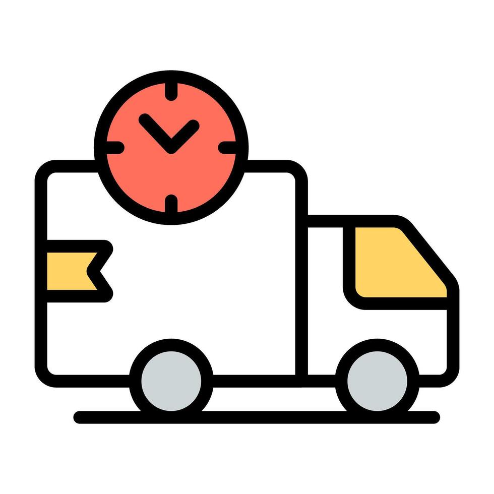 Creative design icon of delivery time vector