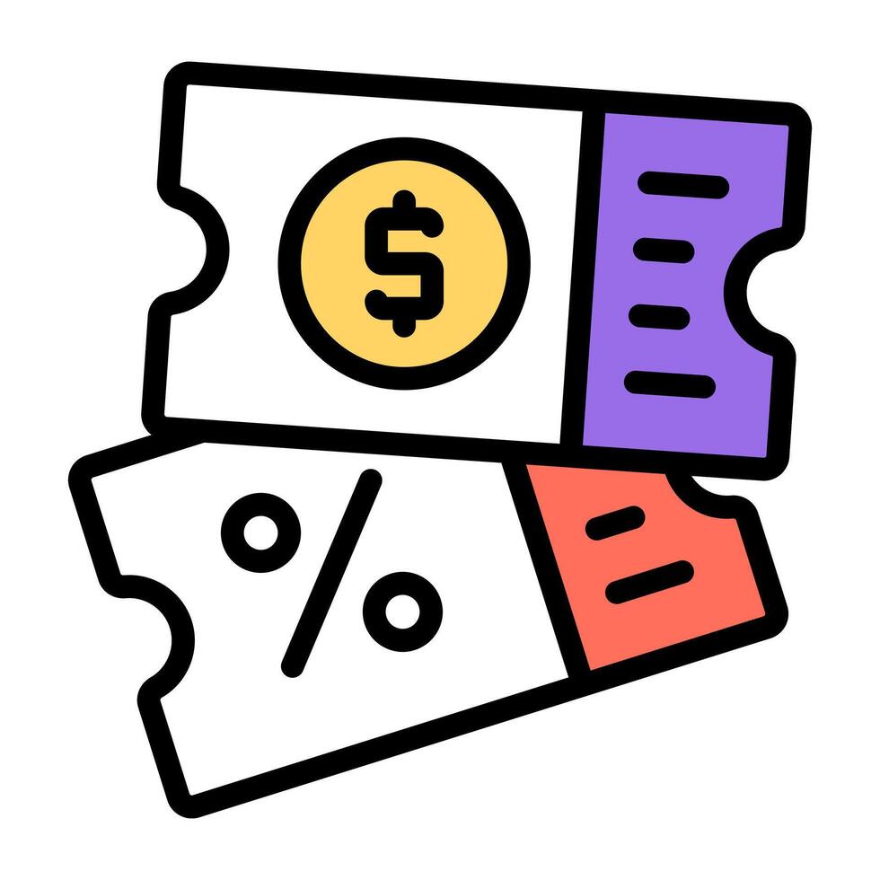 Modern design icon of discount voucher vector