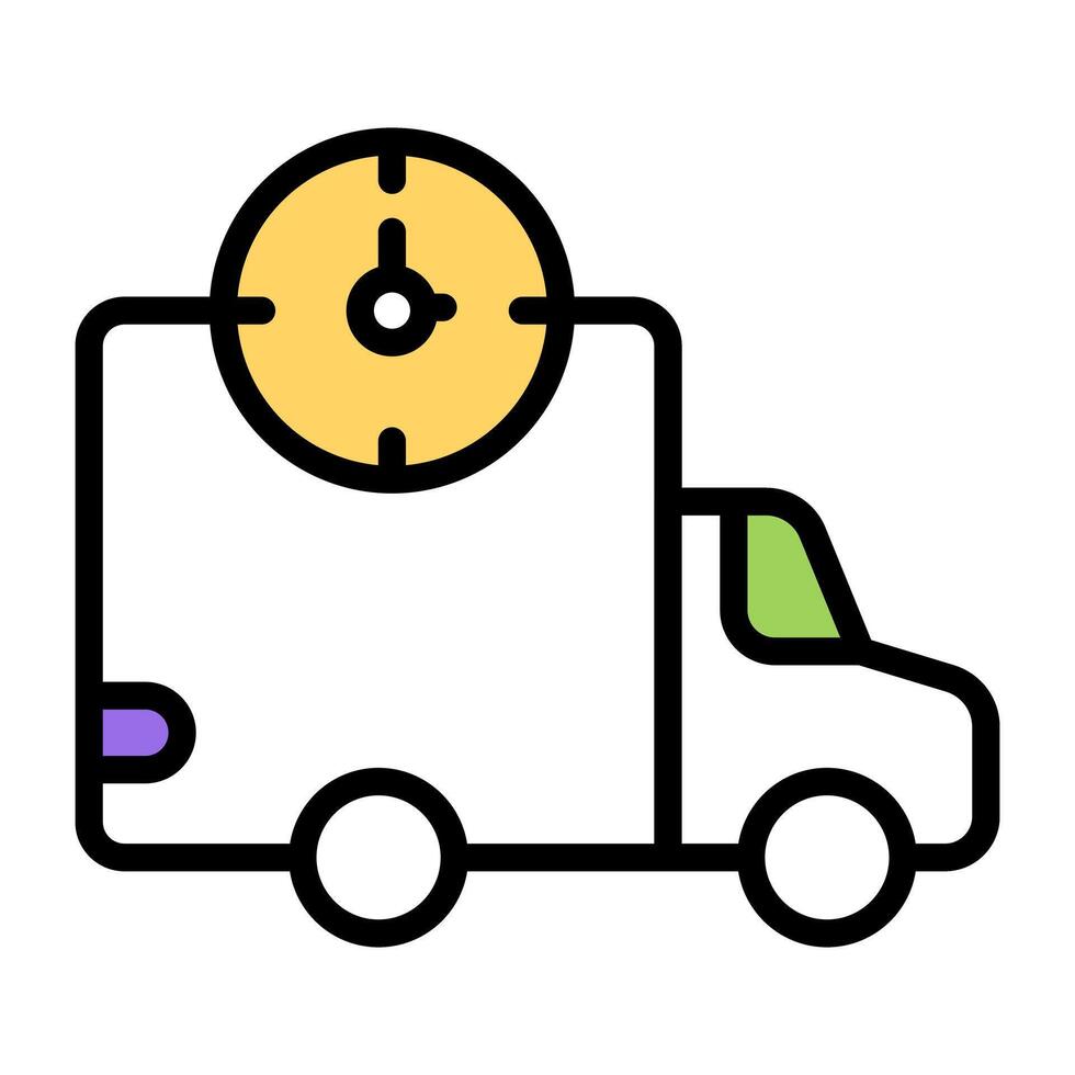 A trendy design icon of delivery time vector