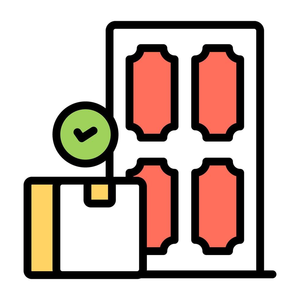 Premium design icon of doorstep delivery vector
