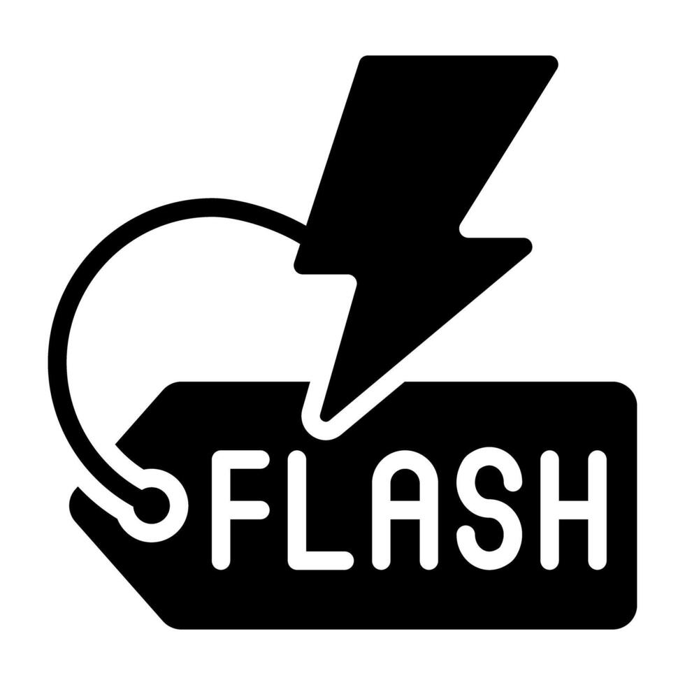 Creative design icon of flash sale vector
