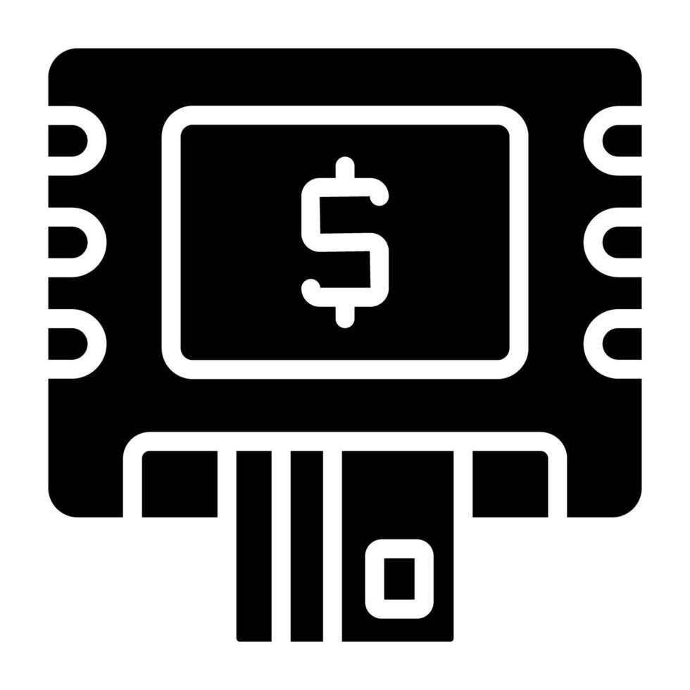 A trendy design icon of atm withdrawal vector