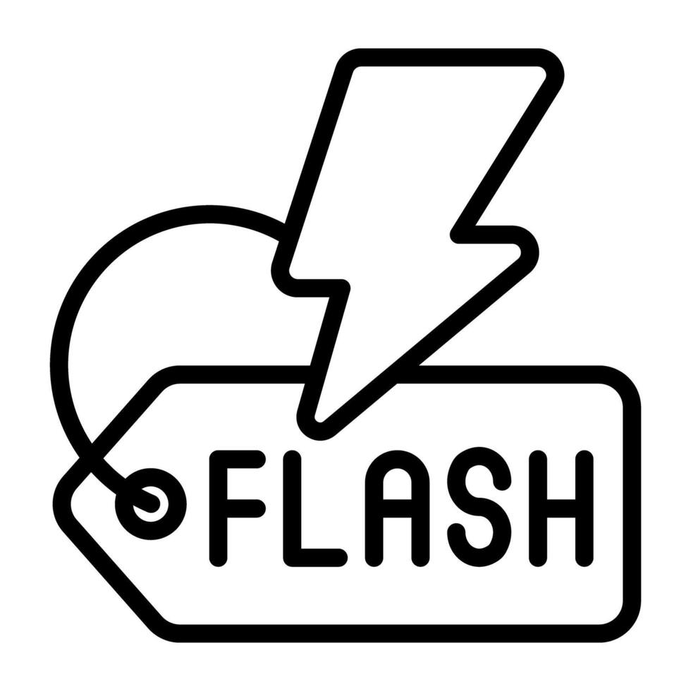 Creative design icon of flash sale vector