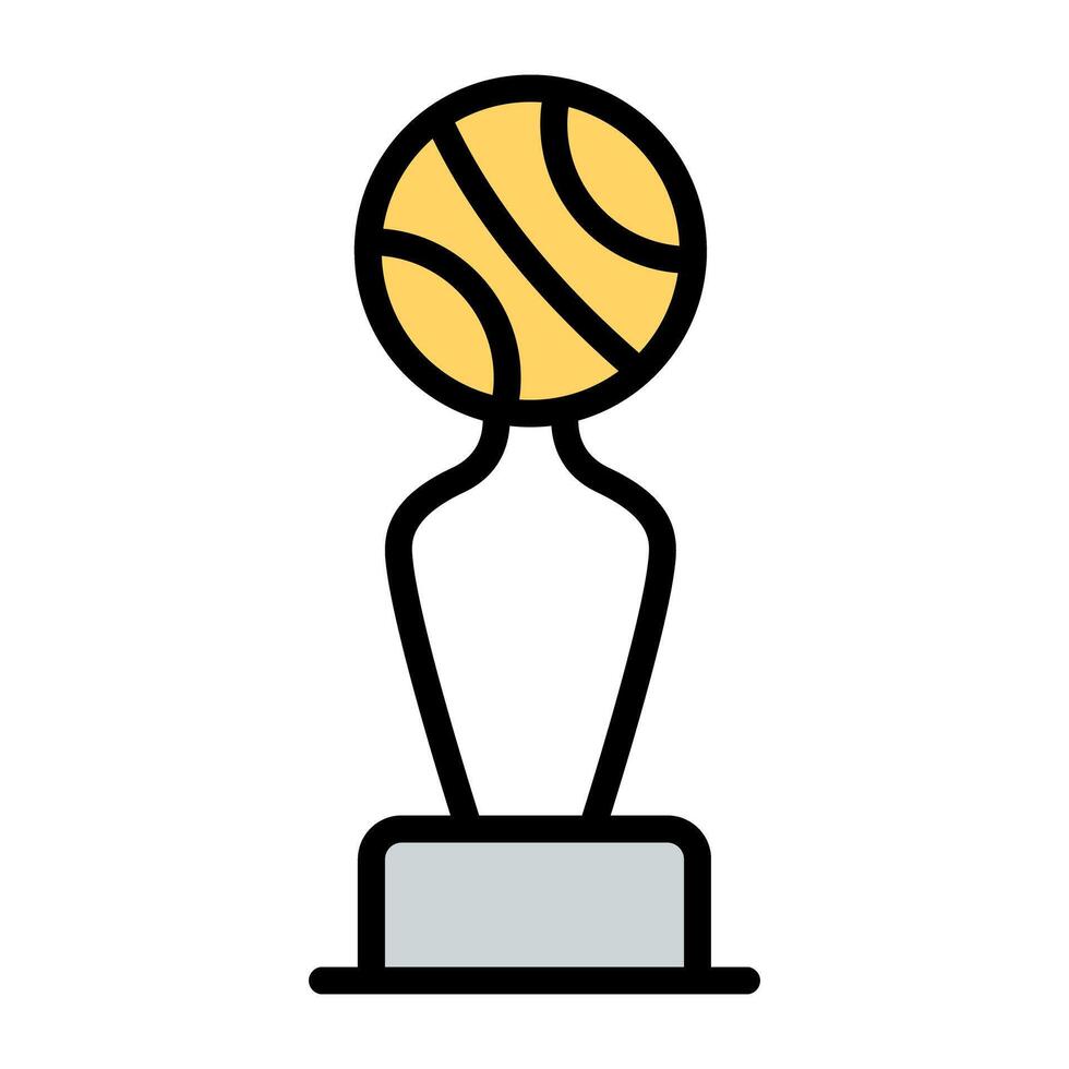 A creative design icon of basketball trophy cup vector