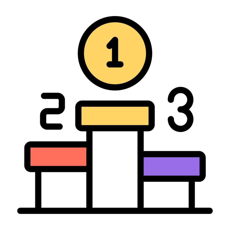 Position ranking board, icon of leaderboard vector