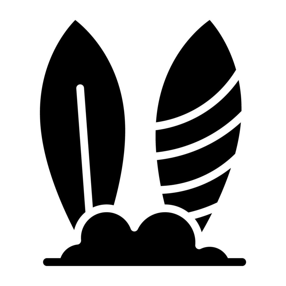 Adventure board icon, trendy design of surfboard vector