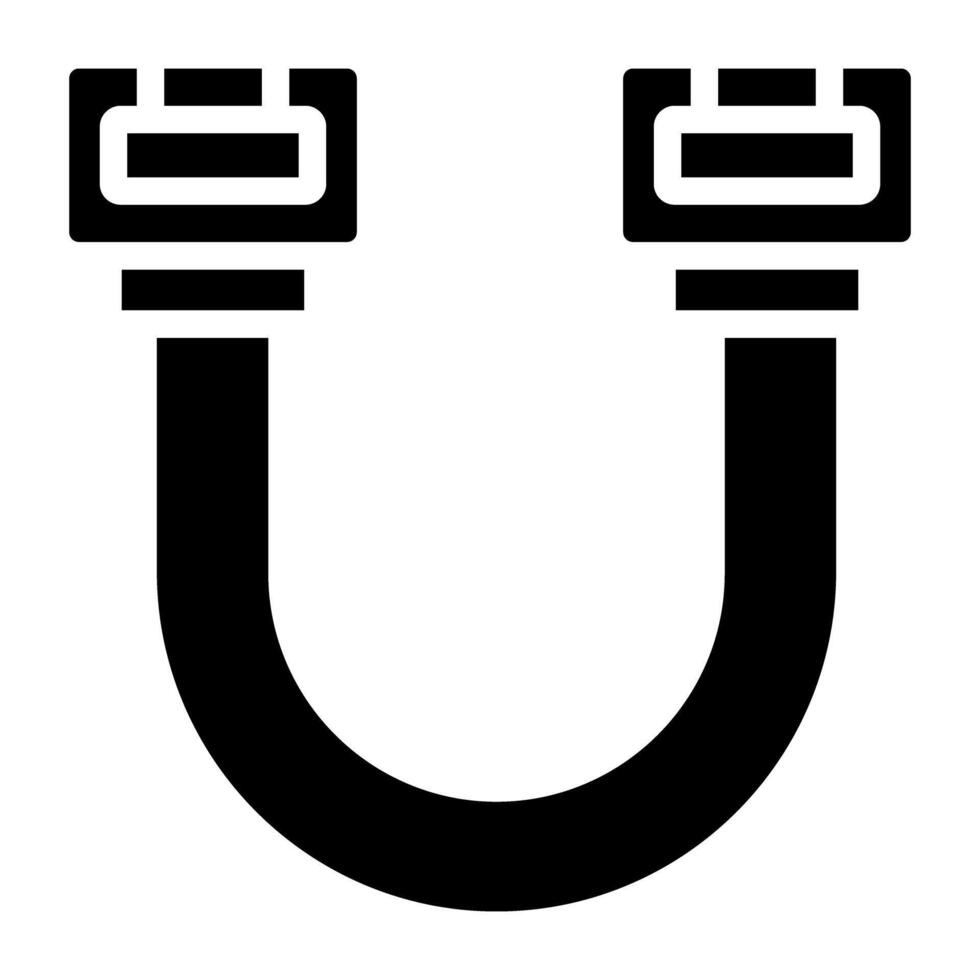 Conceptual solid design icon of stretching tool vector