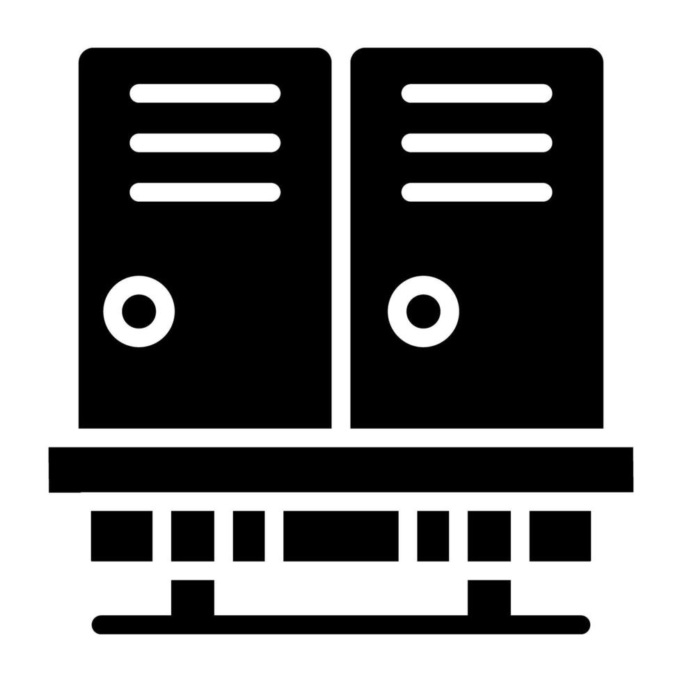 Trendy design of lockers vector