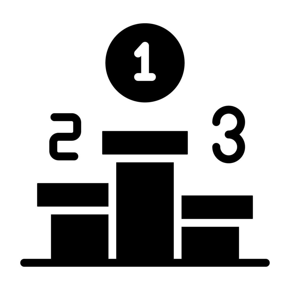 Position ranking board, icon of leaderboard vector