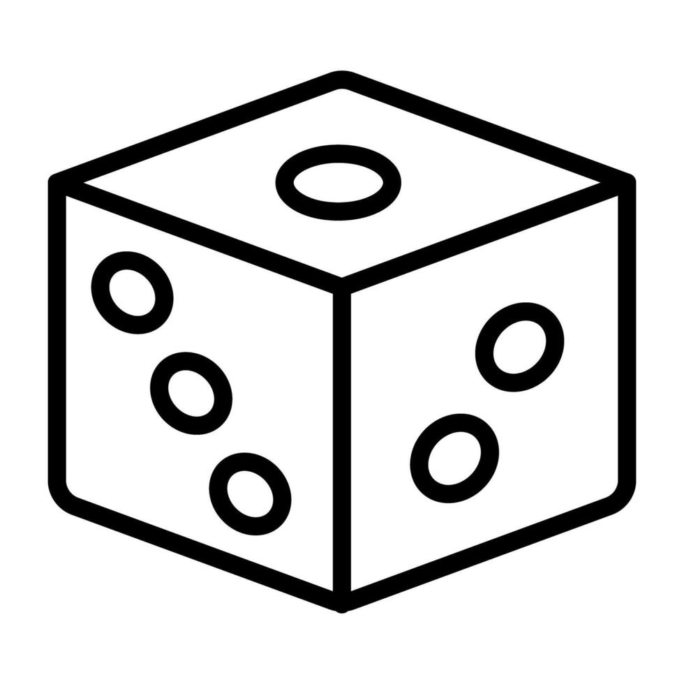 A linear design, icon of ludo dice vector