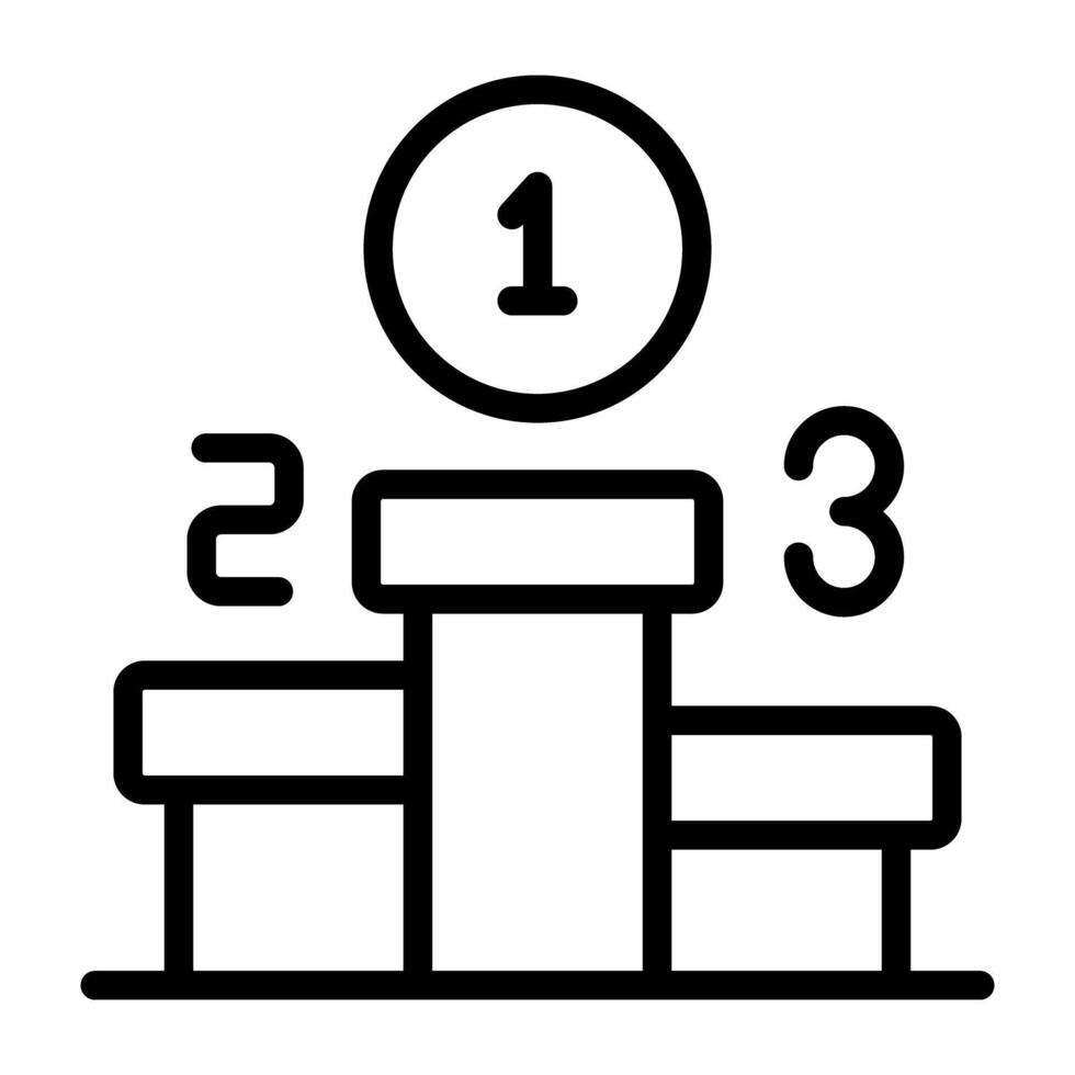 Position ranking board, icon of leaderboard vector