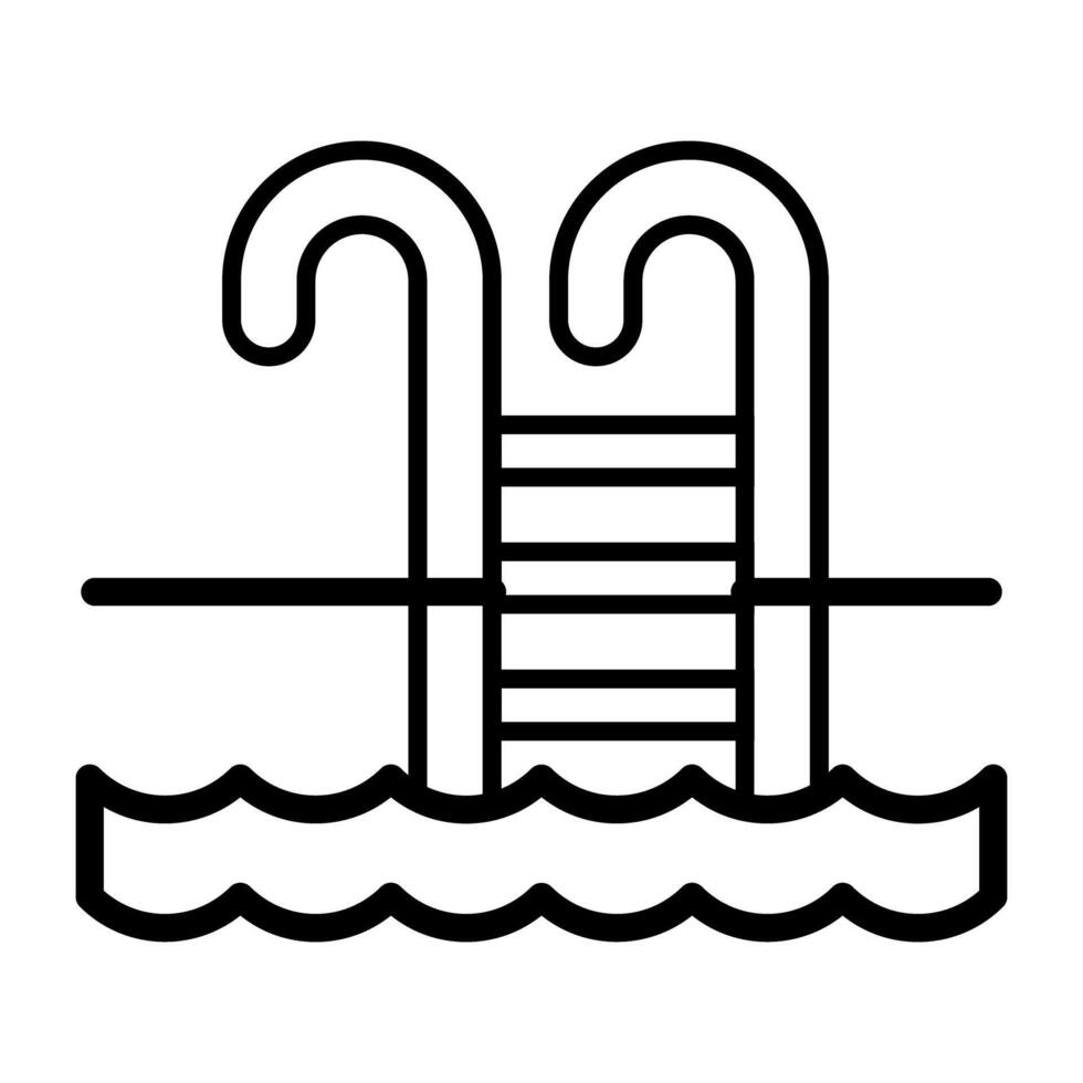 Editable design icon of swimming pool vector