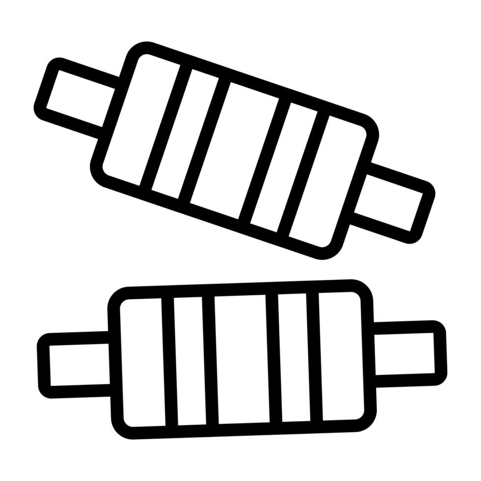 A trendy design of dumbbells vector