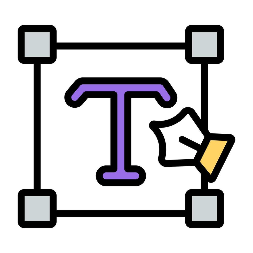 Modern style icon of text tool vector