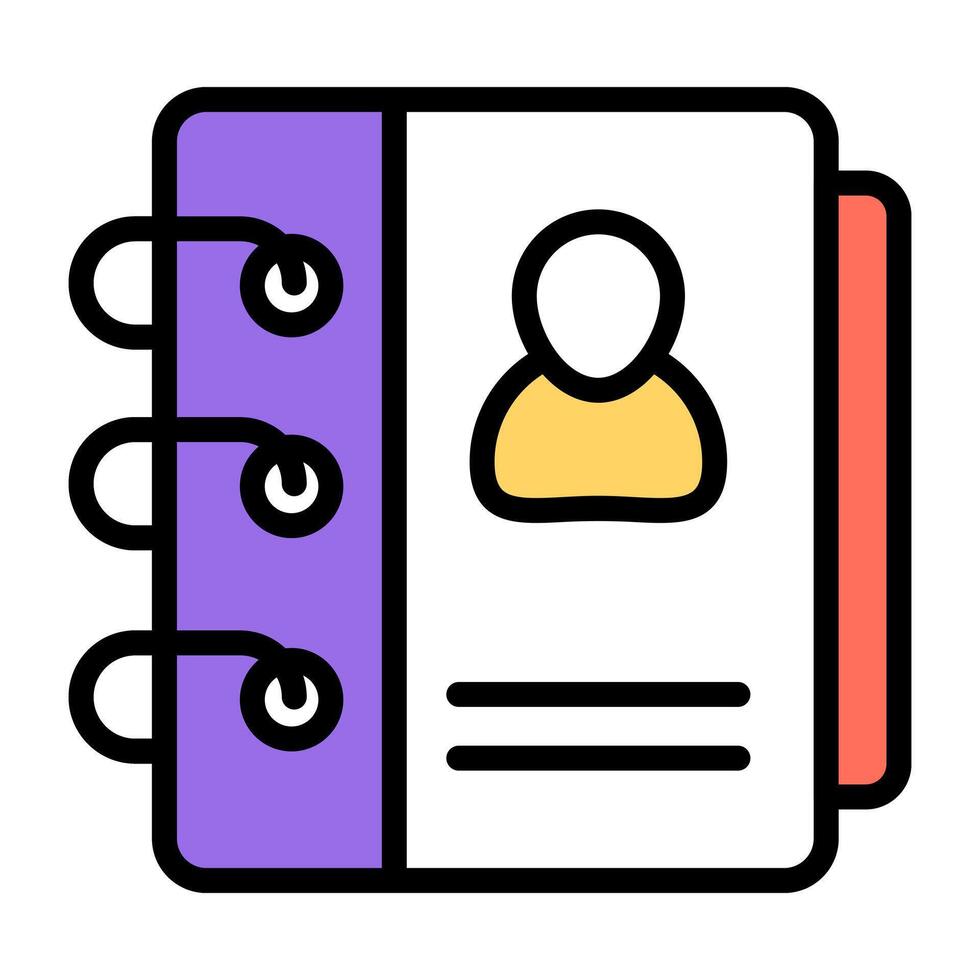 Premium download icon of contact book vector