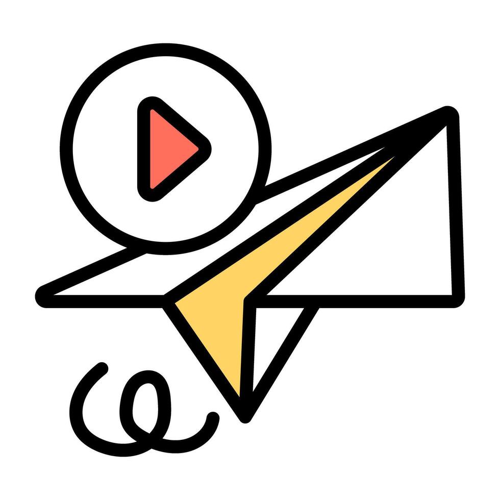 A unique design icon of send message vector