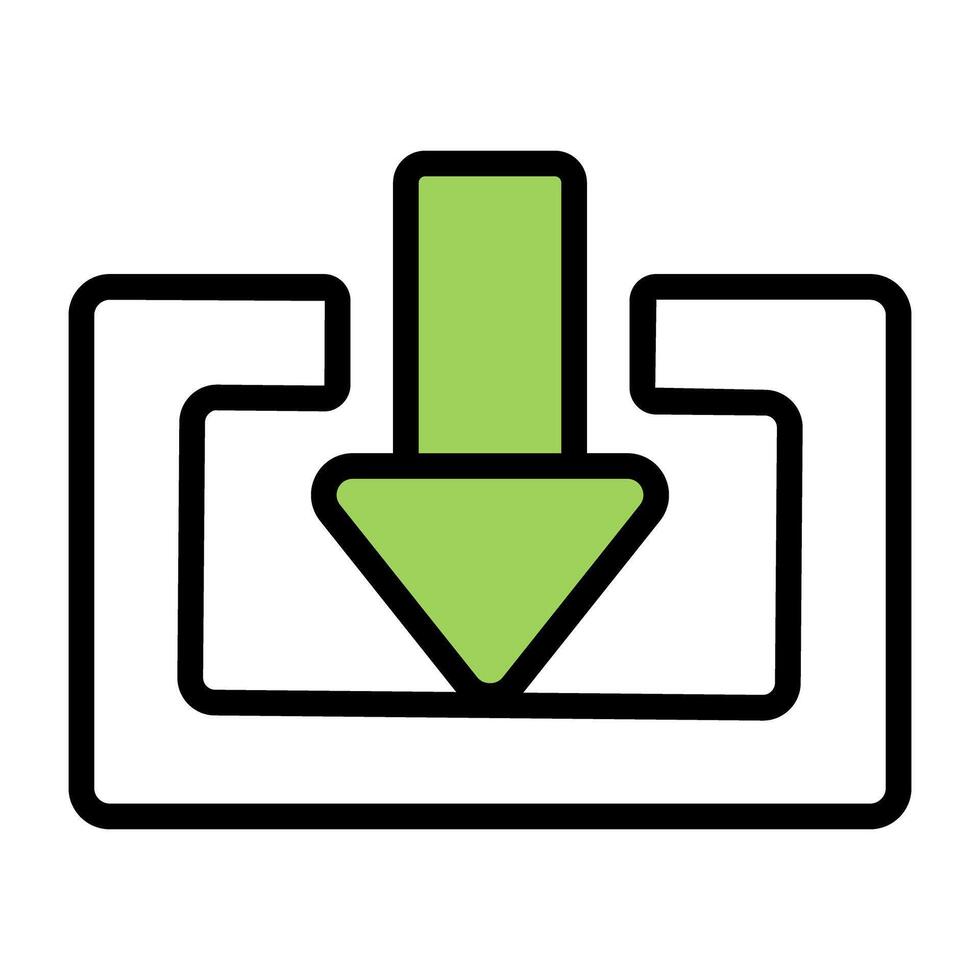 Creative design icon of downward arrow vector