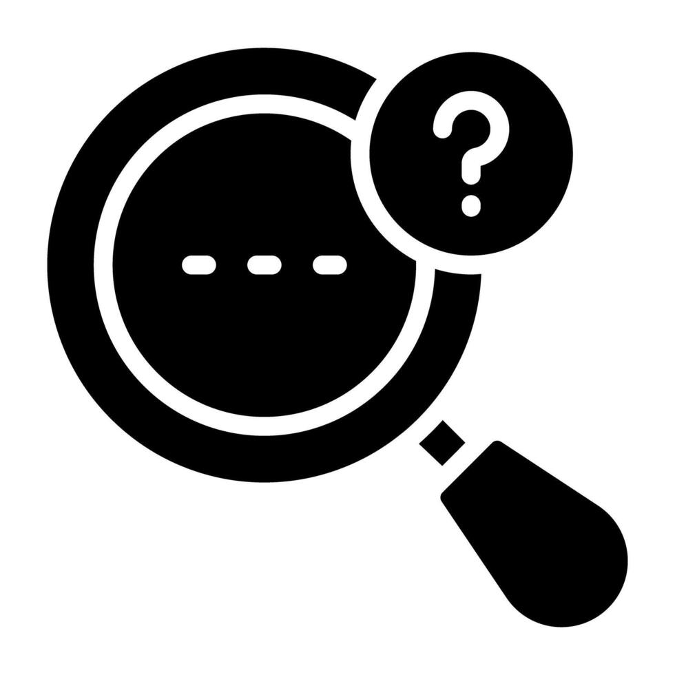 A unique design icon of search query vector