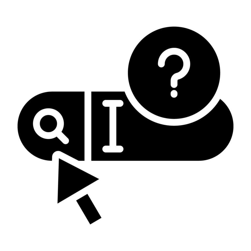 A solid design icon of web browser, www vector