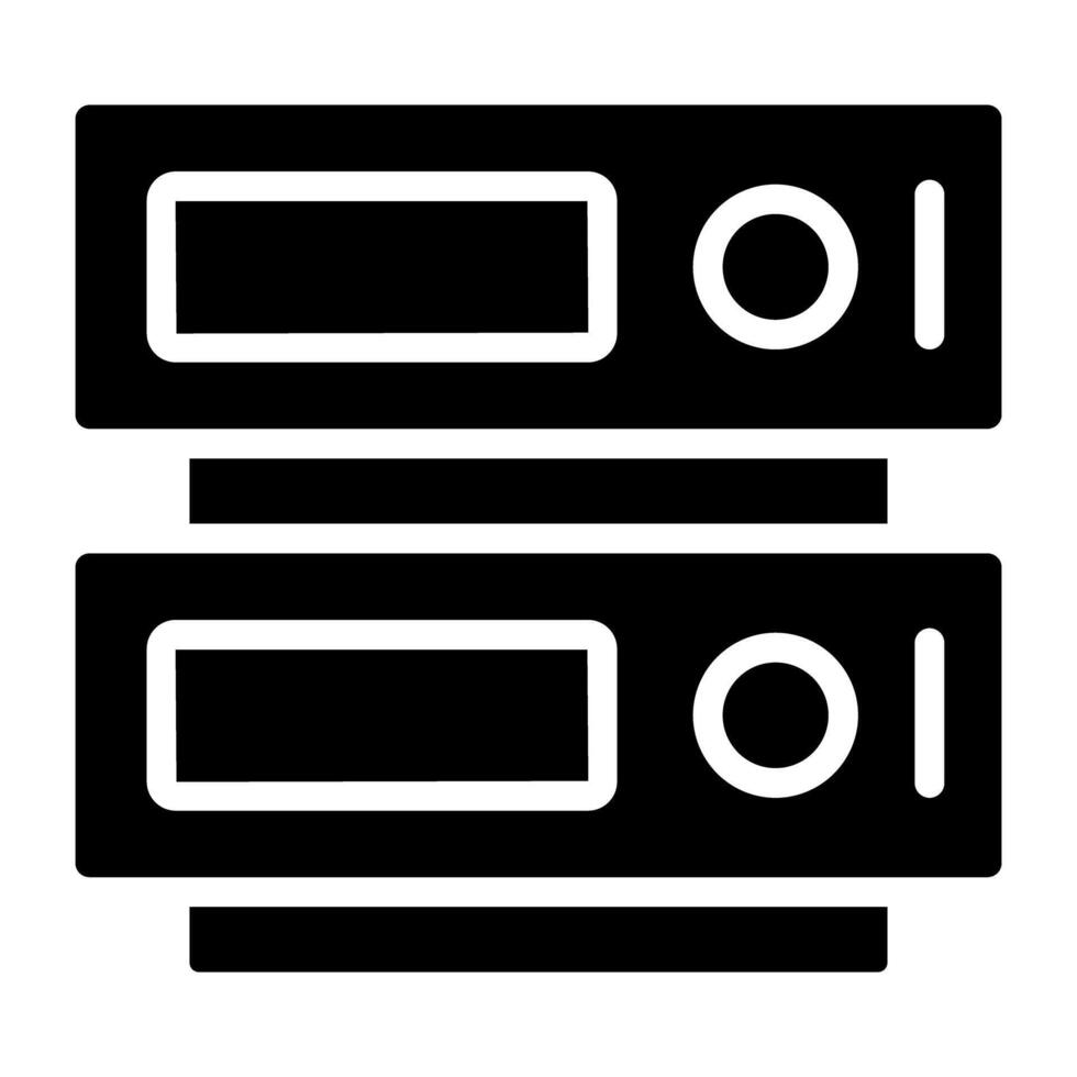 An icon design of data server vector