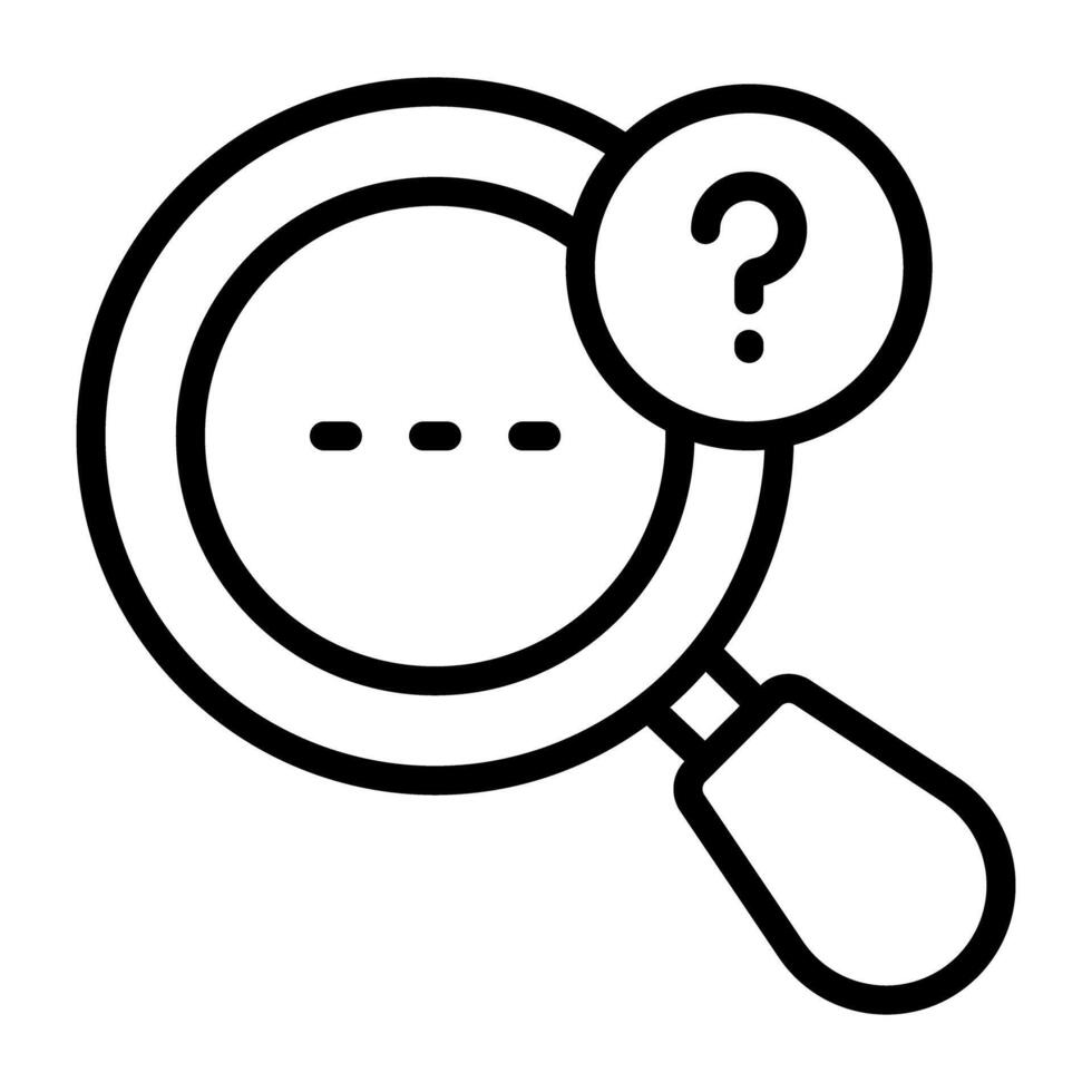 A unique design icon of search query vector
