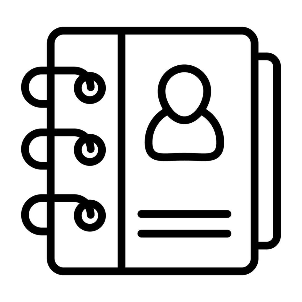 Premium download icon of contact book vector