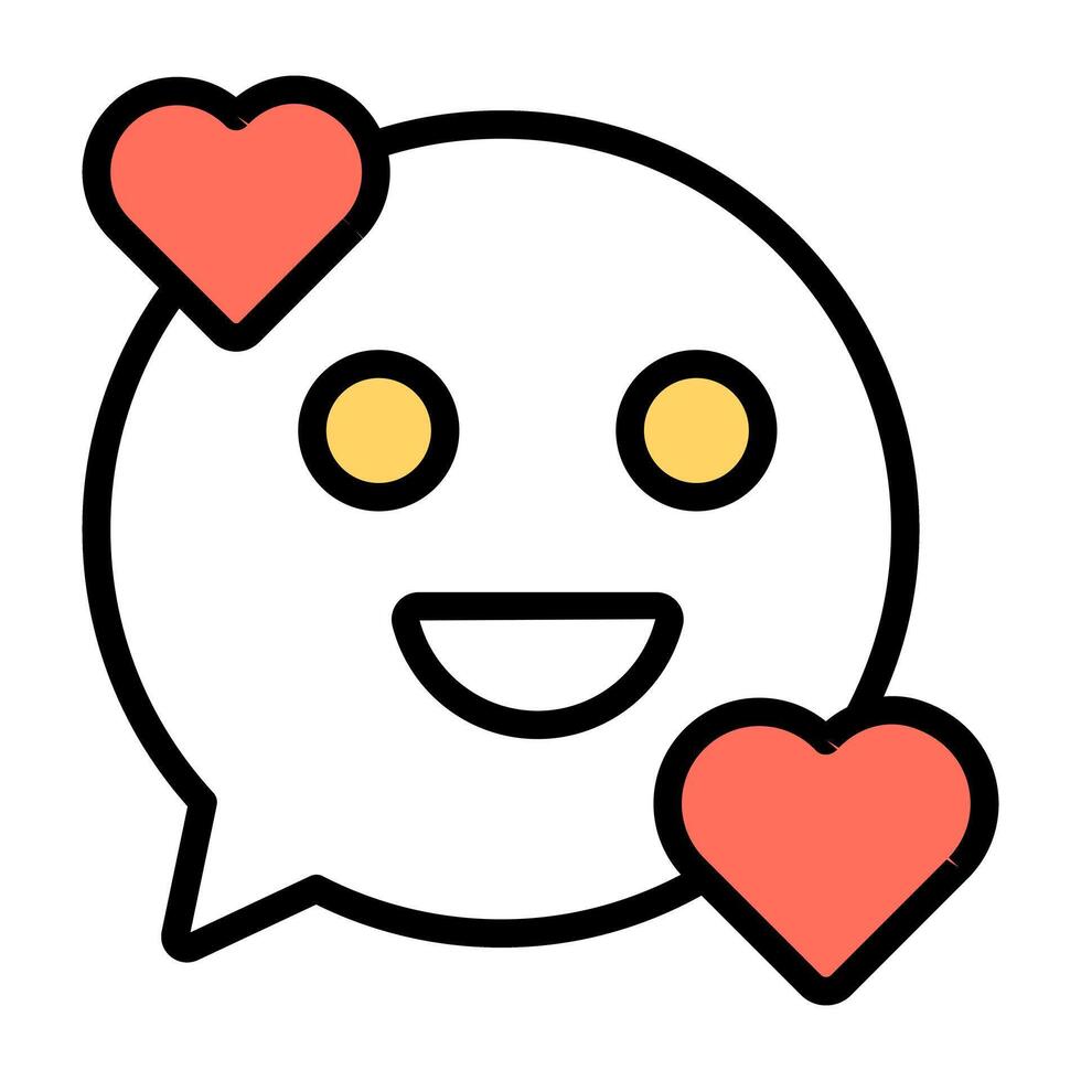 A flat design icon of customer satisfaction vector