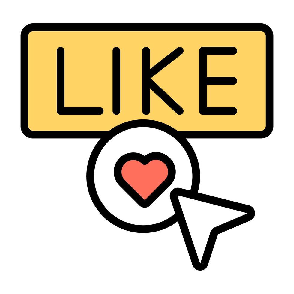 Perfect design icon of like button vector