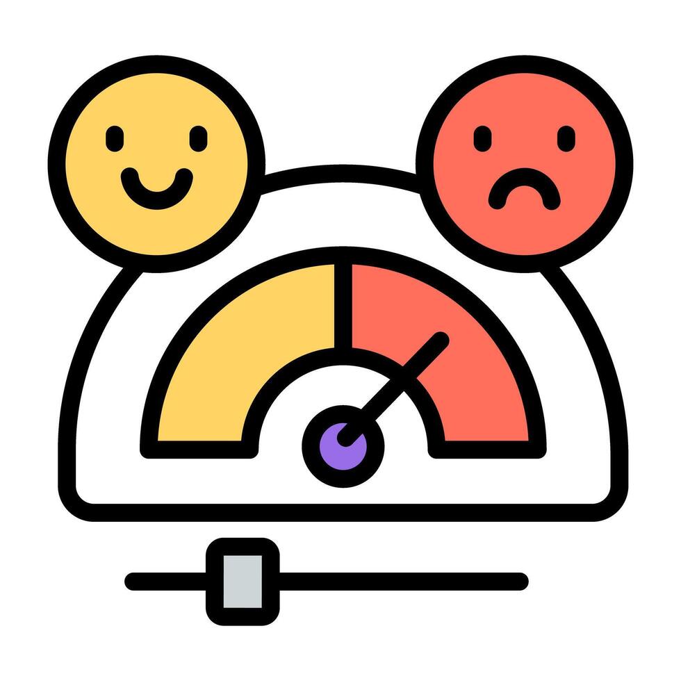 Premium design icon of feedback speedometer vector