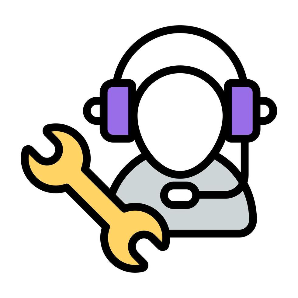 An icon design of technical support vector