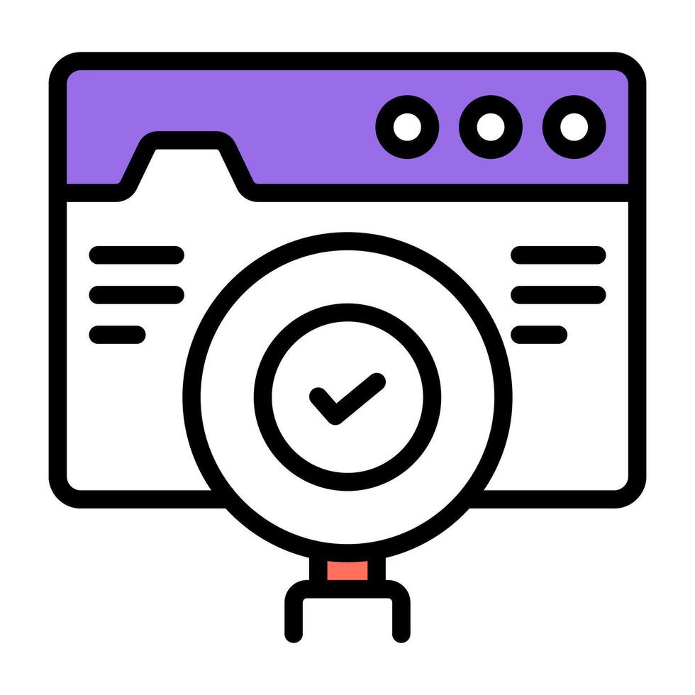 Modern design icon of search website vector