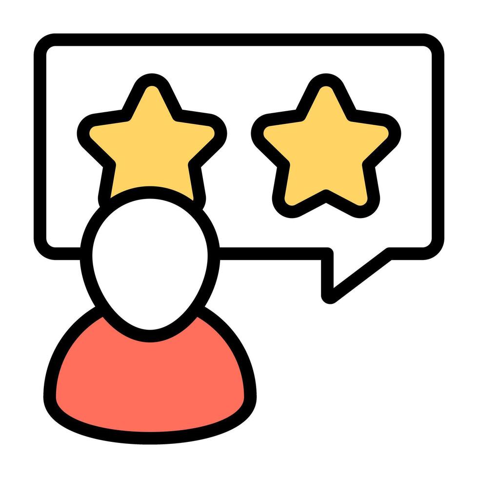 A trendy design icon of customer rating vector