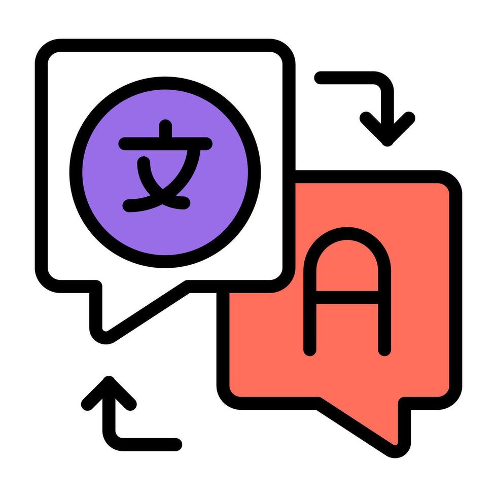 Creative design icon of language translation vector