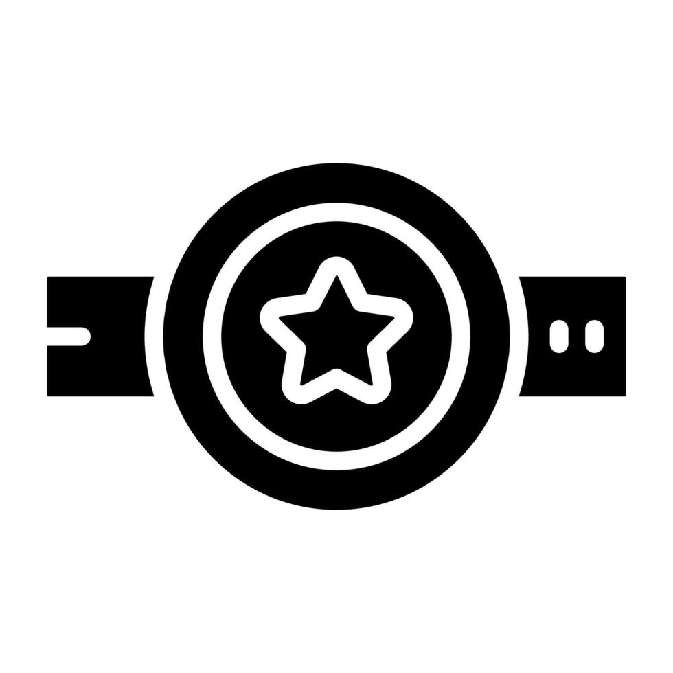 A solid design icon of achievement badge vector