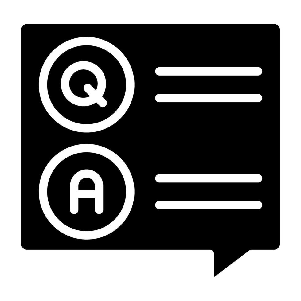 A beautiful design icon of question and answer vector