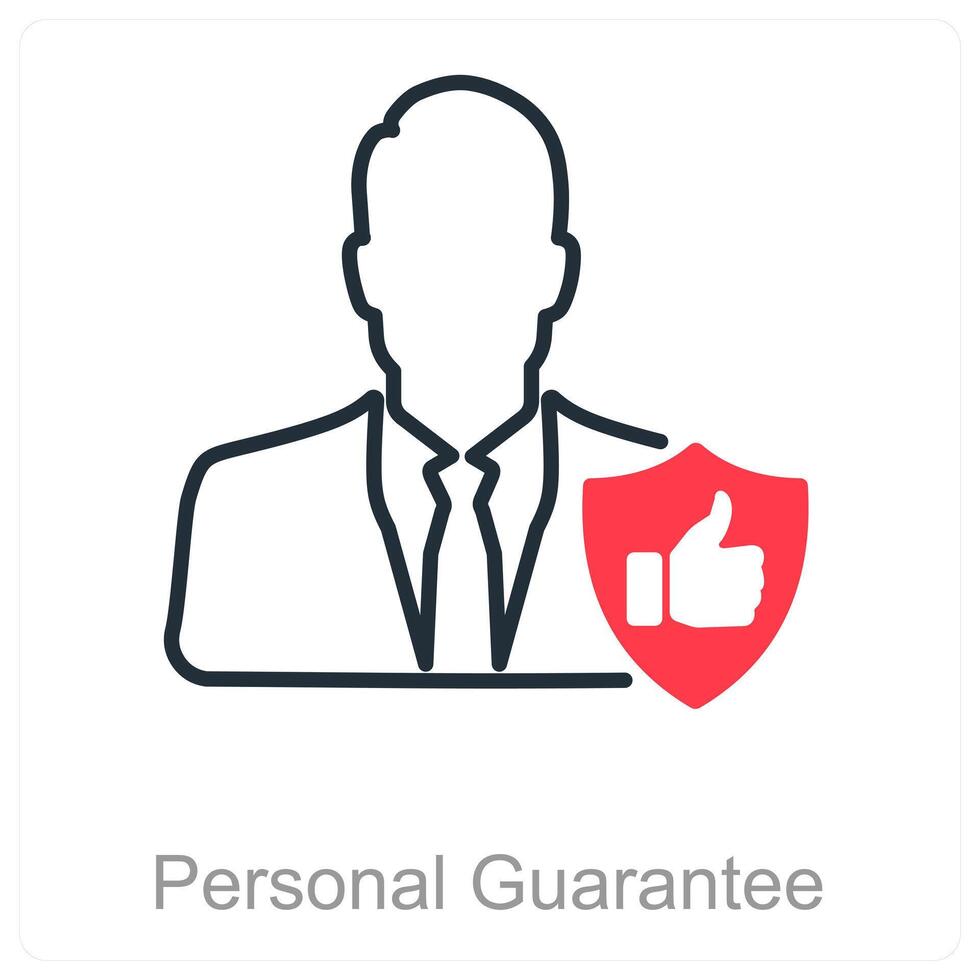 Personal Guarantee and assurance icon concept vector