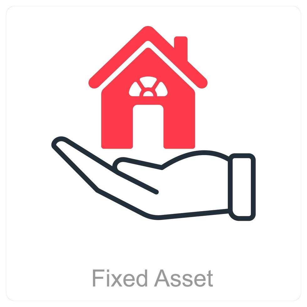 Fixed Asset and property icon concept vector